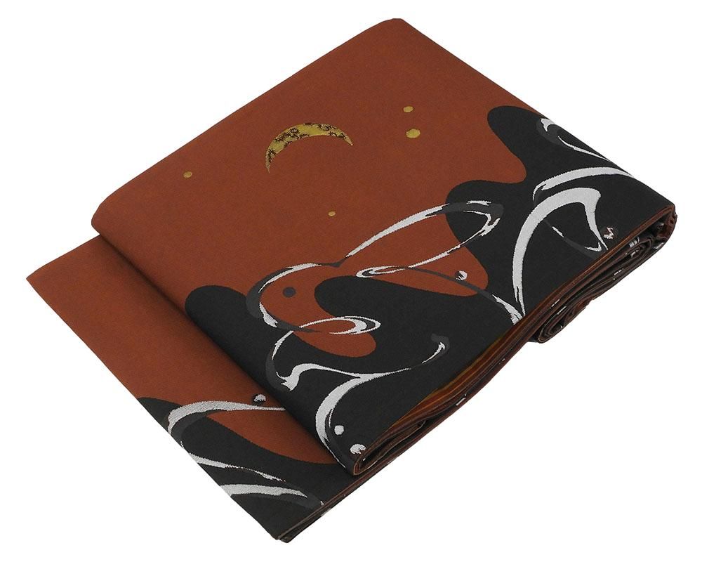 袋帯 新品仕立済 正絹 西陣 大光謹製 三日月立浪模様 袋帯 小難あり 新品 仕立て上がり 結婚式 入学式 卒業式 パーティー g2770