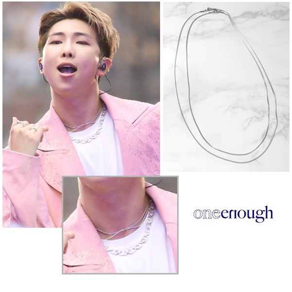 BTS RM着用[one enough] Mono Layered Flat Necklace
