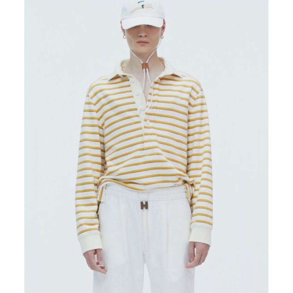 NOHANT ストライプラグビーシャツストライプ-イエロー 26,780円