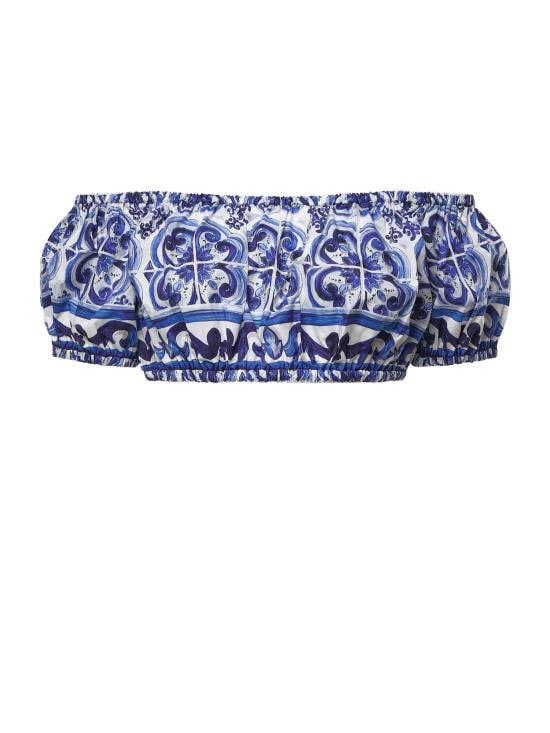 DOLCE & GABBANA Women Tops F755RT HH5BAHA3TN Blue white