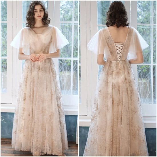 【取寄：納期2週間】演奏会ドレス ロングドレス 大きいサイズ 2XL 3XL 小さいサイズ 半袖 体型カバー