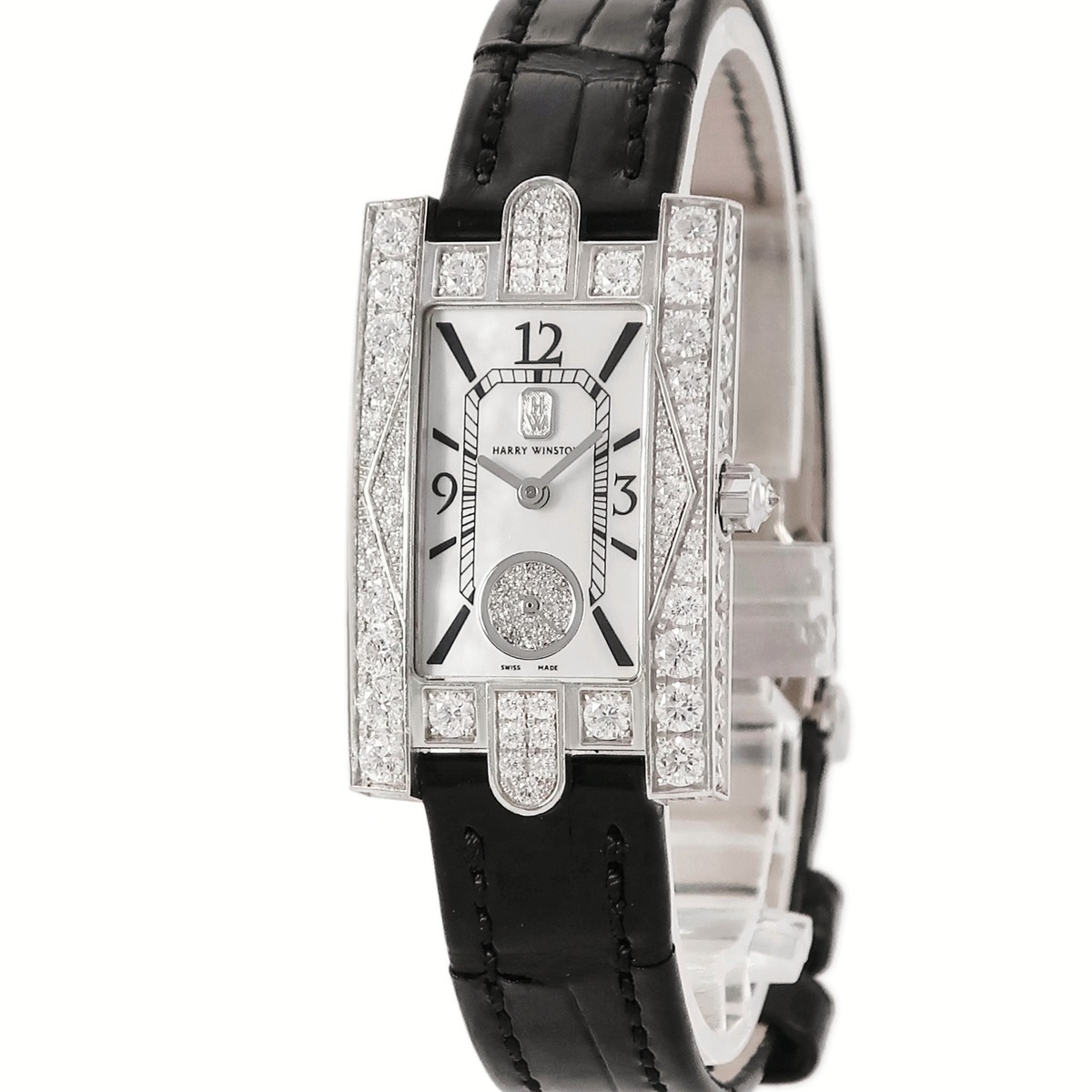 アヴェニュー クラシック AVEQHM21WW231 クオーツ レディース K18WG 純正ダイヤ シェル 3年保証