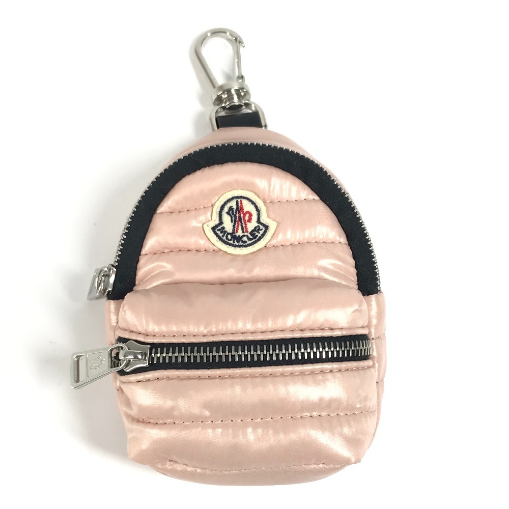 MONCLER モンクレール キーホルダー 6F00001 バックパック リュックサック ロゴ バックチャーム アクセサリー ナイロン ピンク