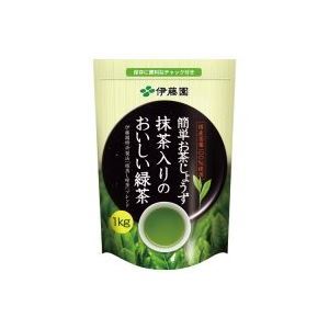 （業務用8セット）伊藤園 抹茶入りのおいしい緑茶 1kg 14526 x8セット