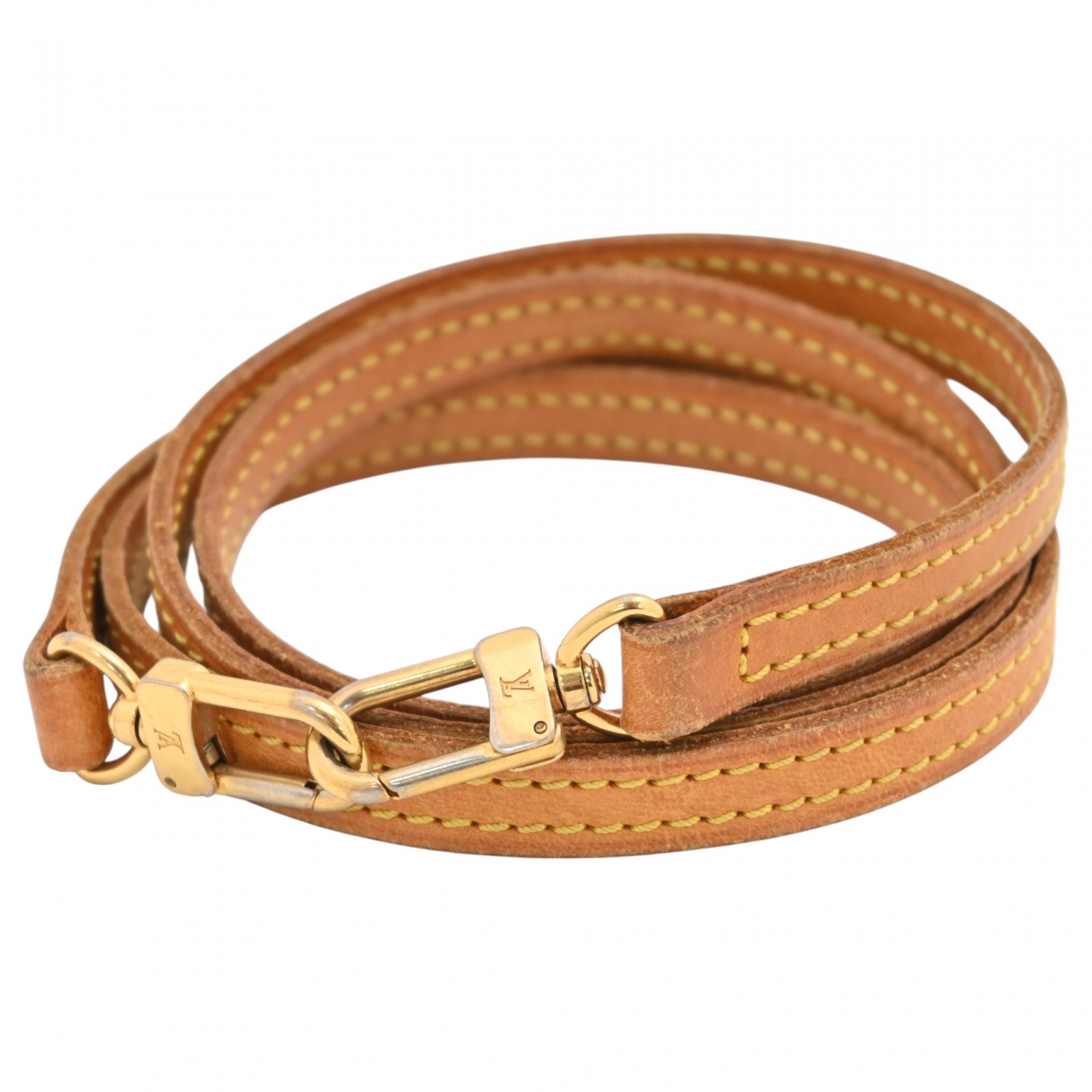 ルイヴィトン ヌメ革 ショルダーストラップ ゴールド金具 Bランク lv3707cc