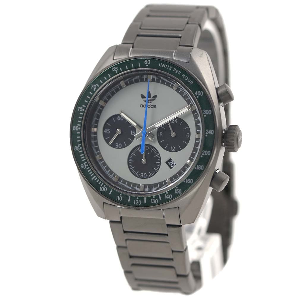 アディダス 腕時計 メンズ レディース ユニセックス クロノグラフ 日付カレンダー タキメーター表示 ガンメタル EDITION ONE CHRONO Unisex adidas AOFH22007