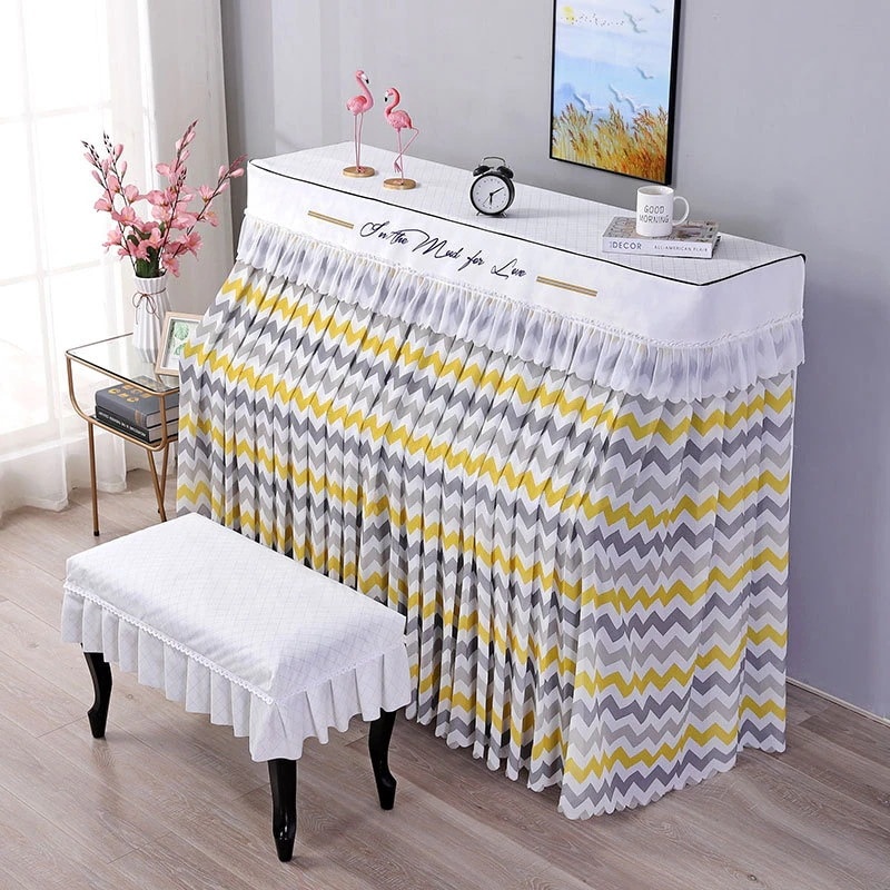 ピアノカバー 椅子カバー 2点セット フルカバー ピアノトップカバー アップライトピアノカバー デジタル レース 花柄 防塵カバー ピアノカバーセット 可愛い おしゃれ 韓国風 白 ピンク 黒 緑