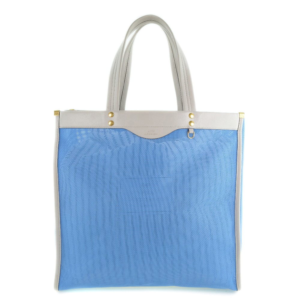 トートバッグ カーフ 水色 レディース 中古品 Aランク