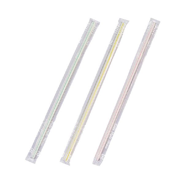 （まとめ）ストリックスデザイン 植物由来原料配合 曲がるストロー袋入80本（x10セット）