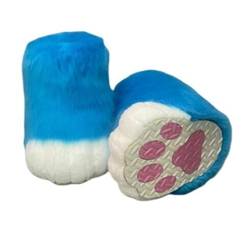 着ぐるみ ケモノ足 ブルー Lサイズ 24.5~27CM ケモノ脚 ファースーツ ケモノ fursuit ぬいぐるみ コスプレ コスチューム kigurumi