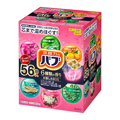 【大容量】 バブ 6種類の香りセレクトBOX 薬用 56錠 ...のサムネイル