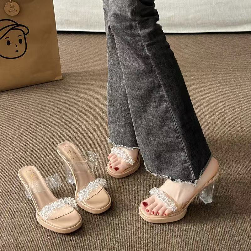 【超お得1つ買うと10個もらえる】メガ割ハイヒールサンダル スタイルアップ！ヒールパンプス サンダル レディース 新作ハイヒール女性透明サンダル