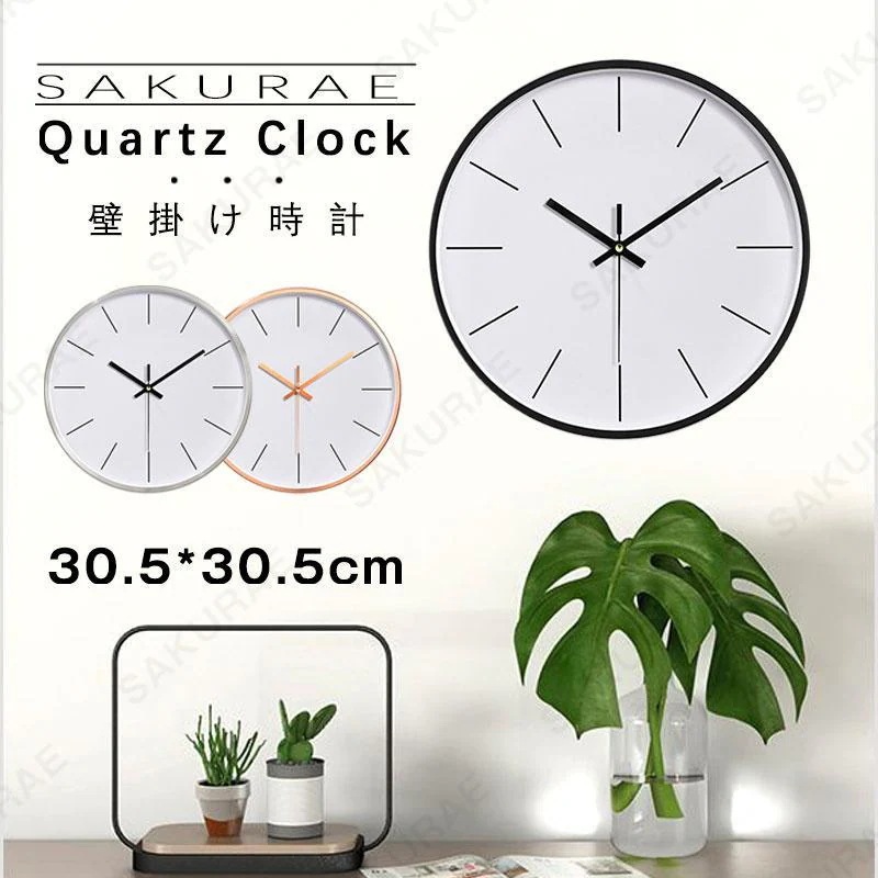 壁掛け時計 おしゃれ 30.5cm 大 掛け時計 ウォールクロック 韓国 北欧 壁掛け 時計 欧風 クロック 文字盤 大きい 時計 結婚式 プレゼント ギフト新作