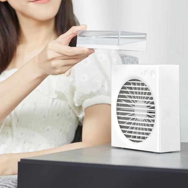 ベッドルームホワイト用水タンク付きワイヤレスミニエアコンファン加湿器