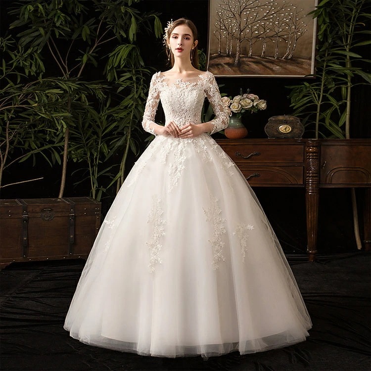 贩売促进 白 ウェディングドレス エンパイアライン スレンダー 長袖 結婚式 二次会 披露宴 前撮り 後撮り ビーチフォト 二次会ドレス 花嫁ドレス 花嫁 コンパクト シンプル シースルー カジュアル