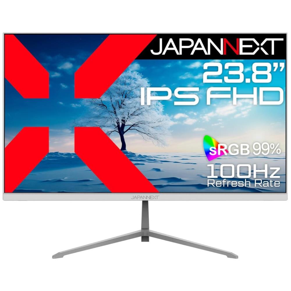 ジャパンネクスト [JN-IPS238FHD2-C6-W] 23.8インチ 液晶ディスプレイ(1920x1080/IPS/DP/HDMI/Type-C65W給電/スピーカー/非光沢/ホワイトカラー/2