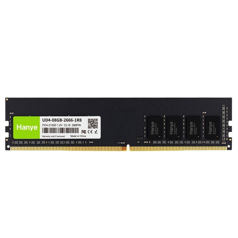 デスクトップPC用メモリ PC4-21300(DDR4-2666) 8GB DIMM Hanye 1.2V CL19 288pin UD4-08GB-2666-1R8 国内正規代理店品 5年保証
