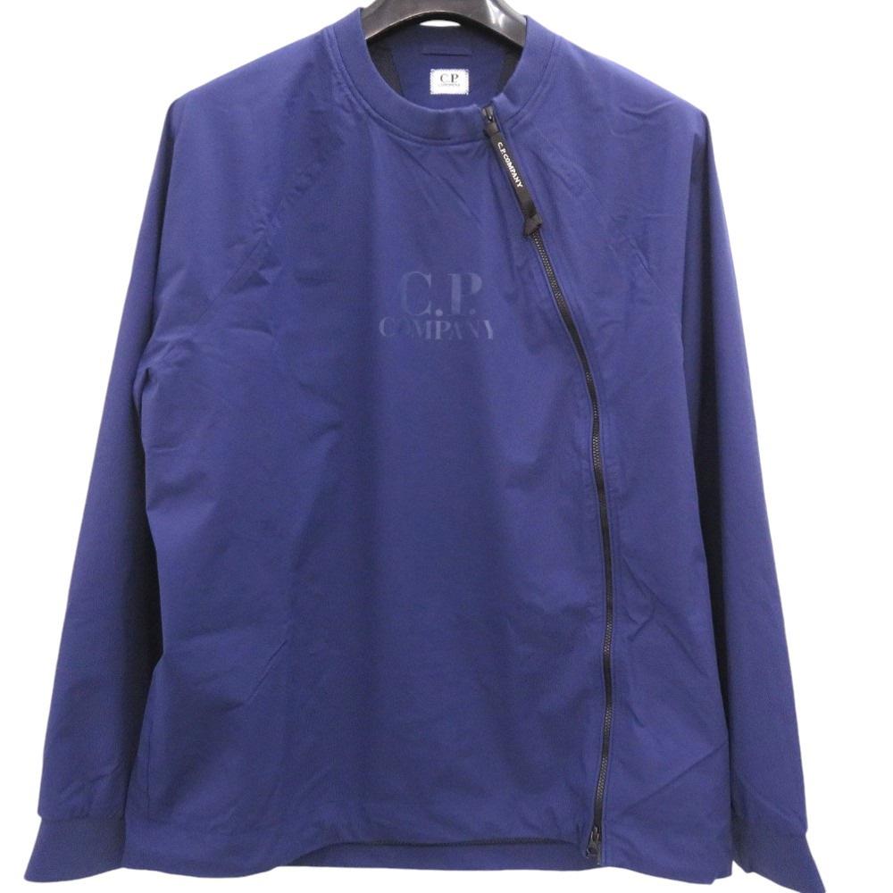美品 CPカンパニー シーピーカンパニー ロゴ クルーネック ジップアップ ブルゾン ウインドブレーカー ナイロンジャケット ポリエステル//ポリエステル パープル 0208【中古】C.P.C