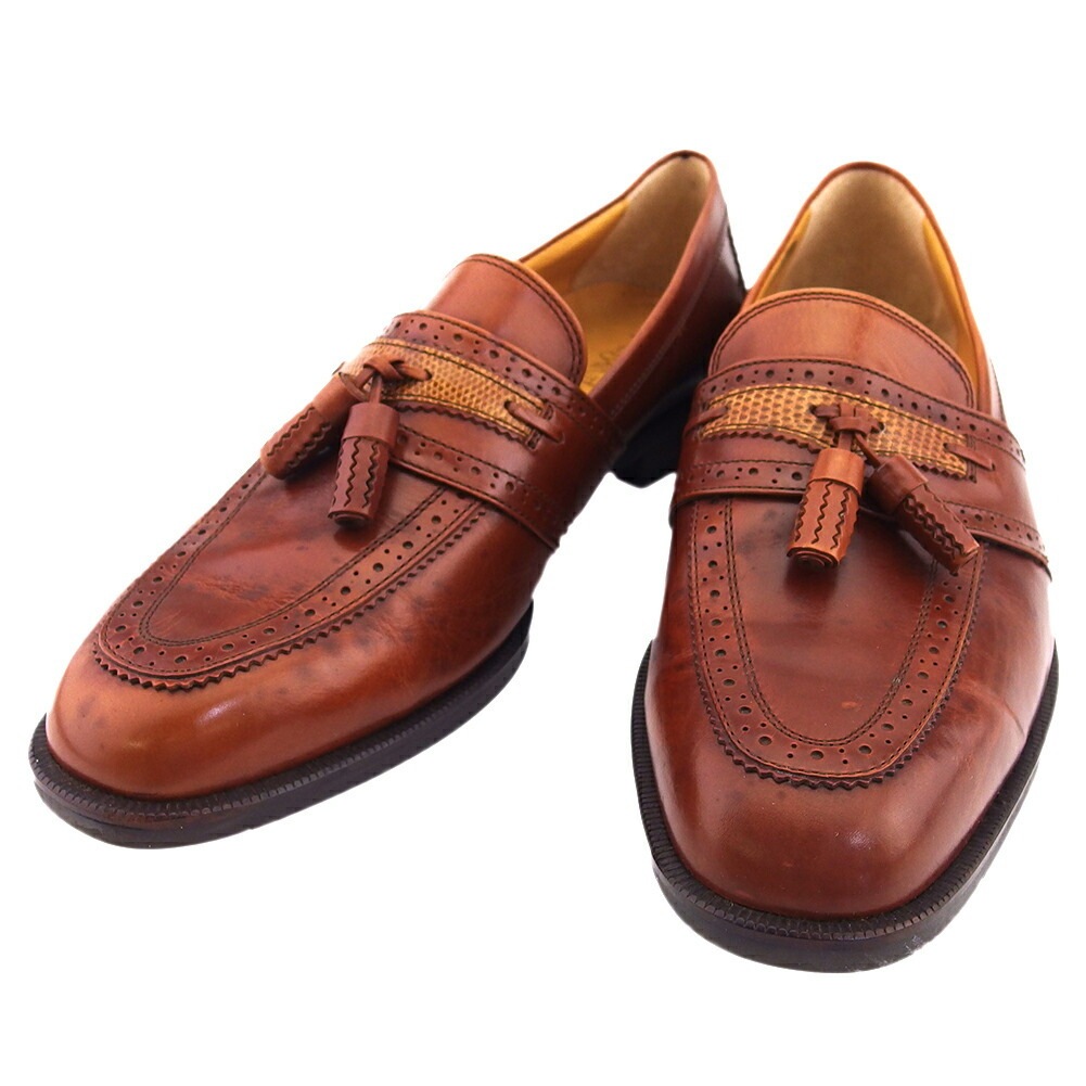 ローファー タッセル 25EEE パーフォレーション ブラウン ベージュ レディース 中古 15,444円