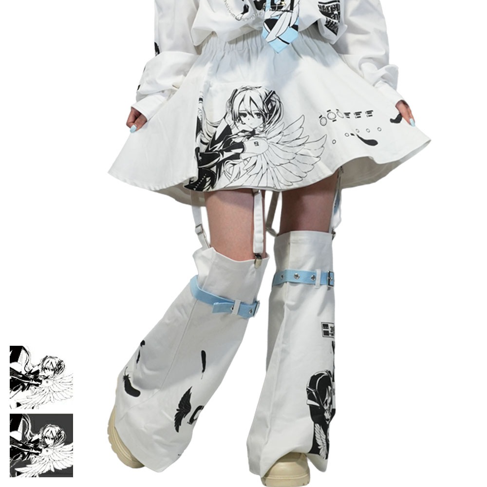 初音ミク レッグ付きスカート ミニ丈 ファッション 原宿 原宿系 ミク パンク ロック レッグウォーマー 水色 jct-hm-lsk-02 8,224円