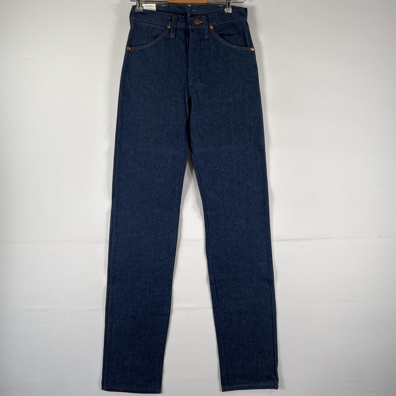 古着 美品 90s/90年代 デニムパンツ デッドストック タグ付 ロング ストレート ジーパン w27 L38 ブルー系 レディース