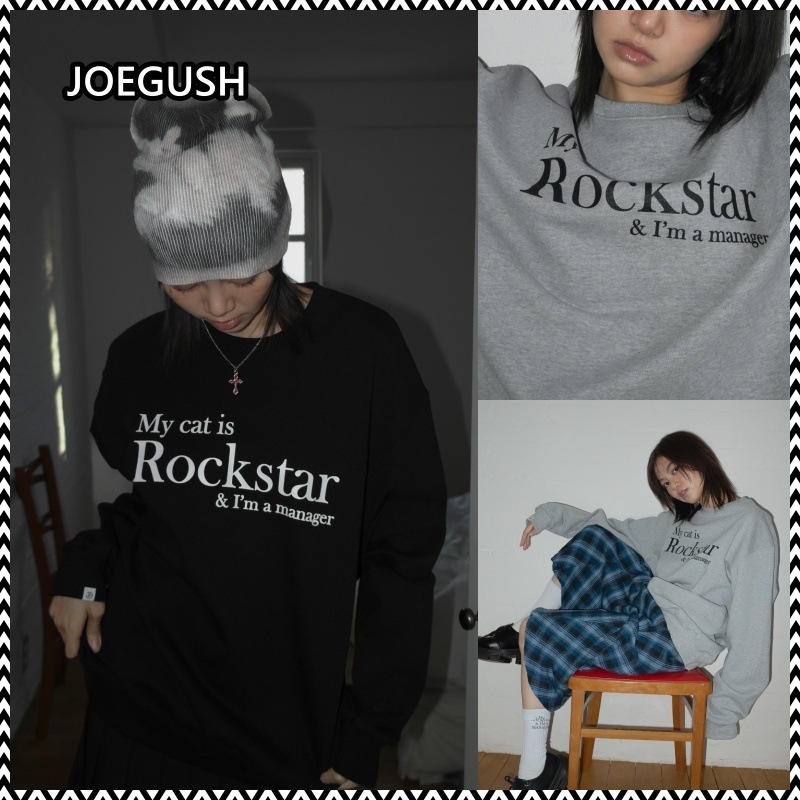 JOEGUSH My cat is Rockstar Sweatshirts