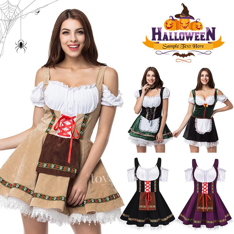 短纳期メイド服 ハロウィン コスプレ メイド服 メイド 定番 編み上げ 衣装 フルセット 仮装 衣装 コスチューム こすぷれ コス おすすめ 可愛い 男ウケ セクシー 大きいサイズ レディース ハロウ