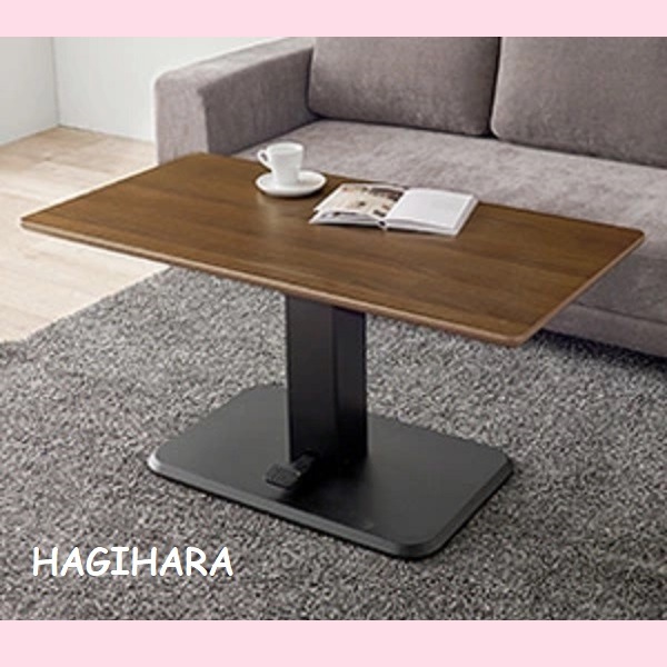 幅115 ガス圧式昇降ダイニングテーブル 無段階 高さ調整 昇降テーブル KT-3198 昇降式 センターテーブル 幅115 リフティングテーブル リビングテーブル シンプル スタイリッシュ