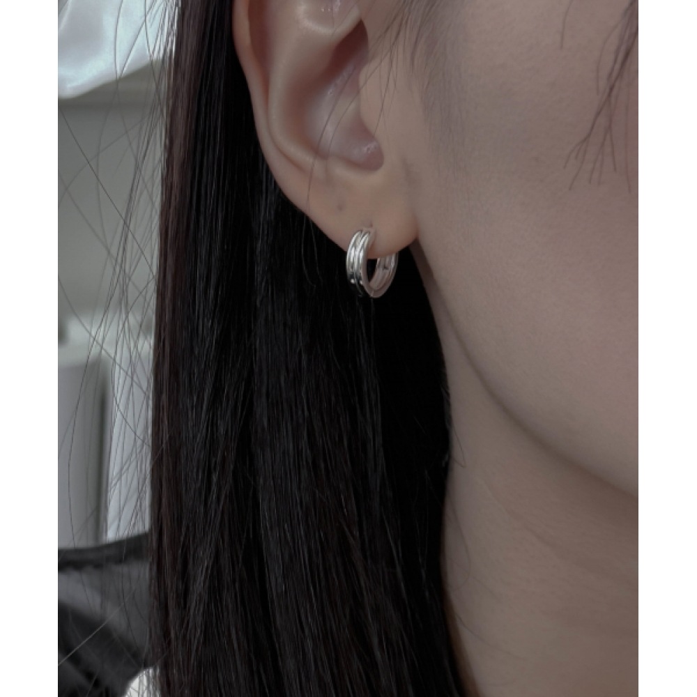 バラドゥ 925 デュオフープピアス