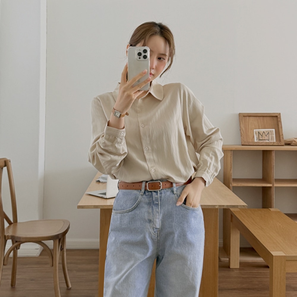 [イーブレットバイジェイスタイル] イーブレットデルファラウンドカラーブラウス Jスタイル