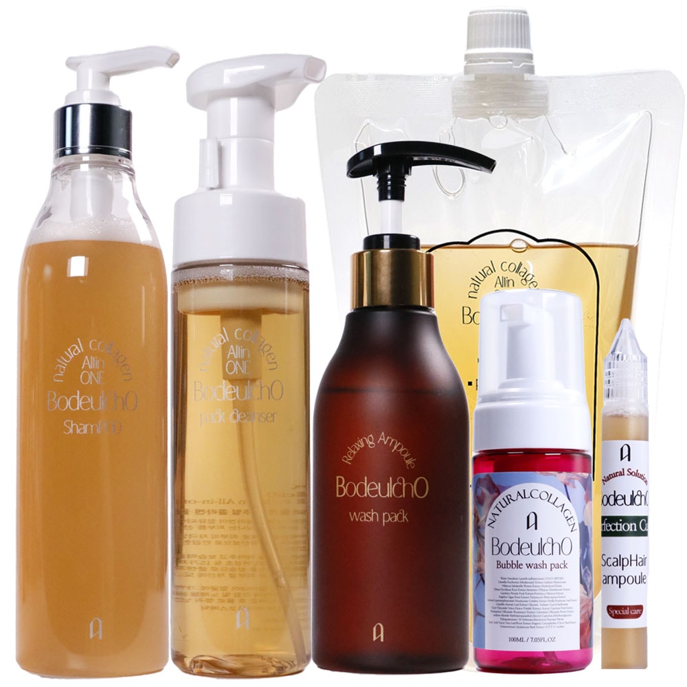 BodeulchO JxCOLLABO 驚くほど柔らかい肌変化マルチアンプルウォッシュパック簡単ケアクレンジング シャンプー