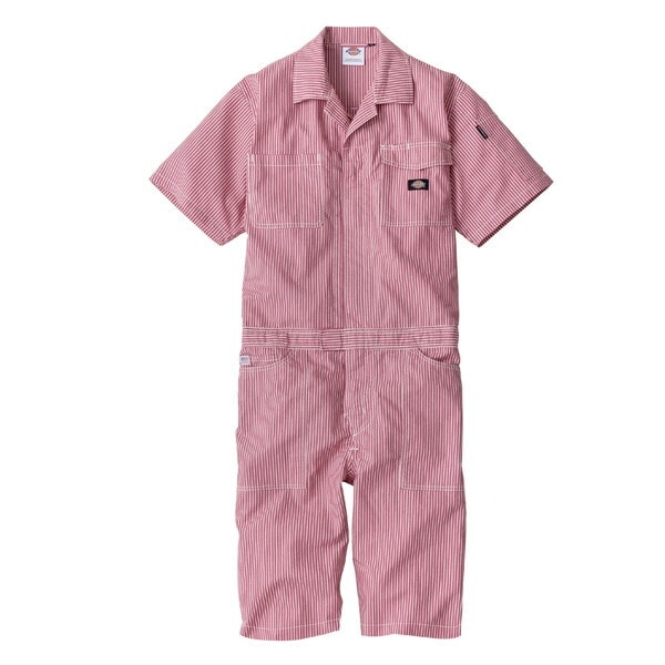 コーコス D-7104 レッド 5L 半袖ツナギ ショート丈