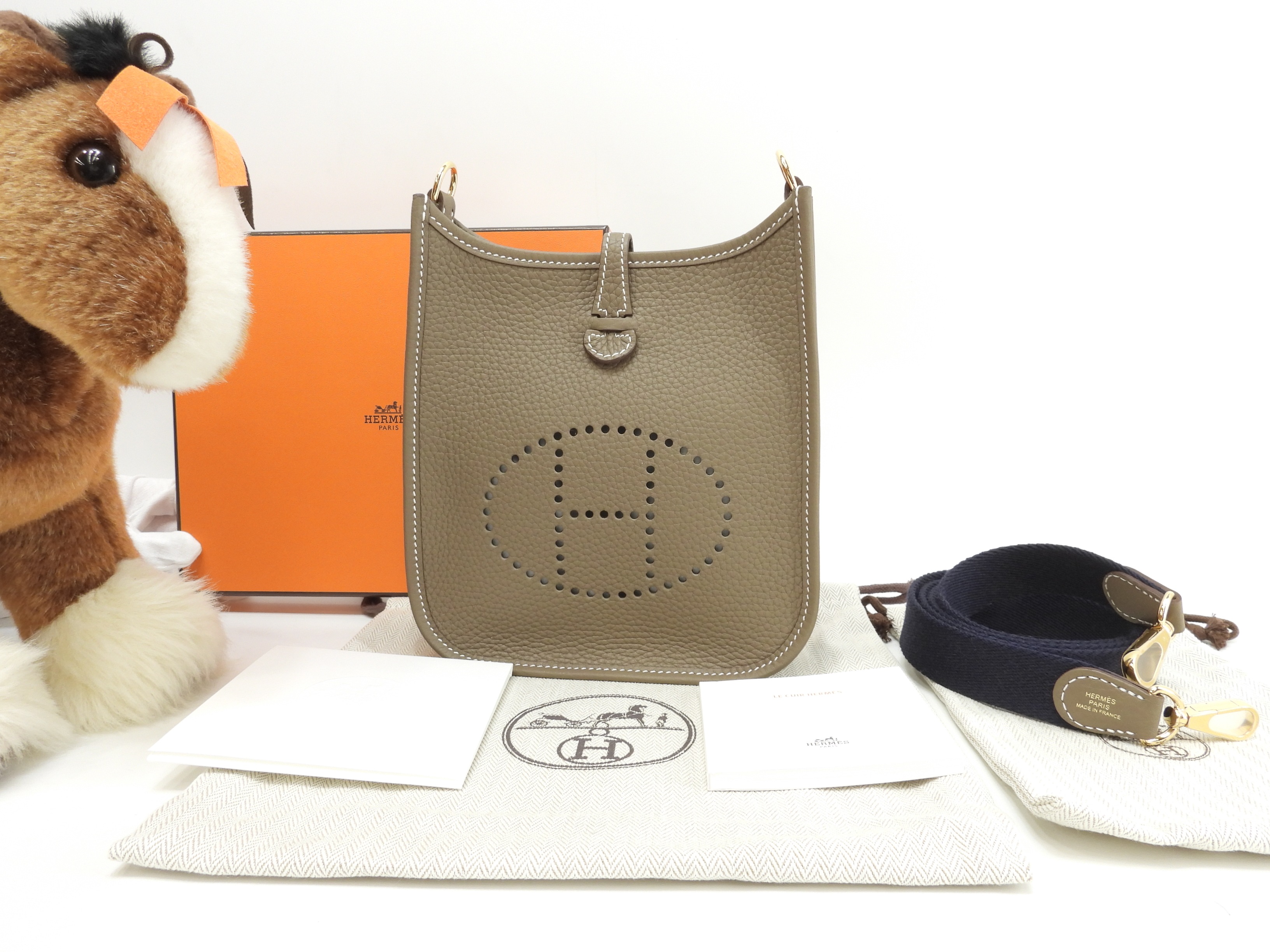 エヴリンTPM トリヨンクレマンス エトープ ポシェットバッグ ゴールド金具 新品@Z 4