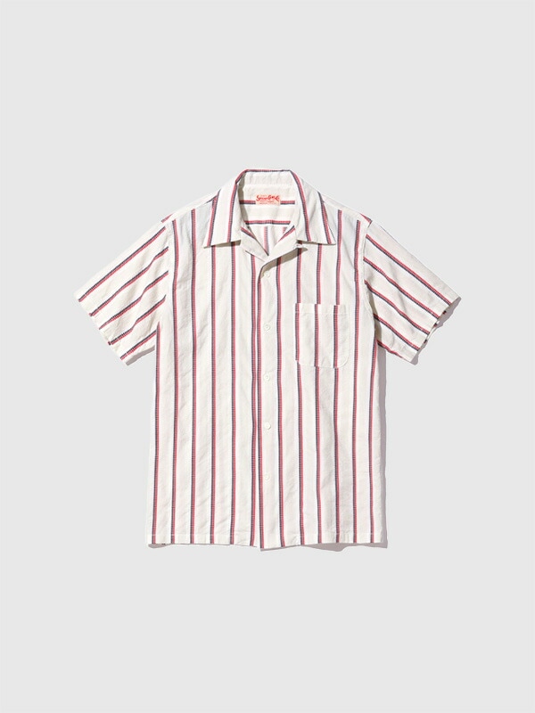 SUGAR CANE オープン シャツ 半袖 カジュアル HEART STRIPE OPEN SHIRT ハート ストライプ SC39119 9,995円