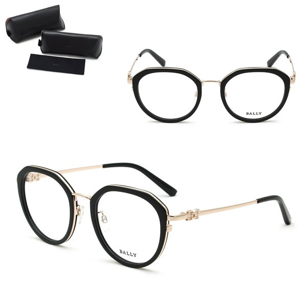 BY5067-H/V 005 51 フレーム メガネ 眼鏡 フレームのみ ブラック ピンクゴールド ノーズパッド レディース