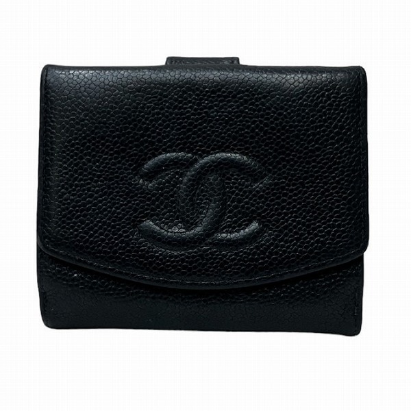 シャネル CHANEL A13496 2つ折り財布 レディース 【中古】