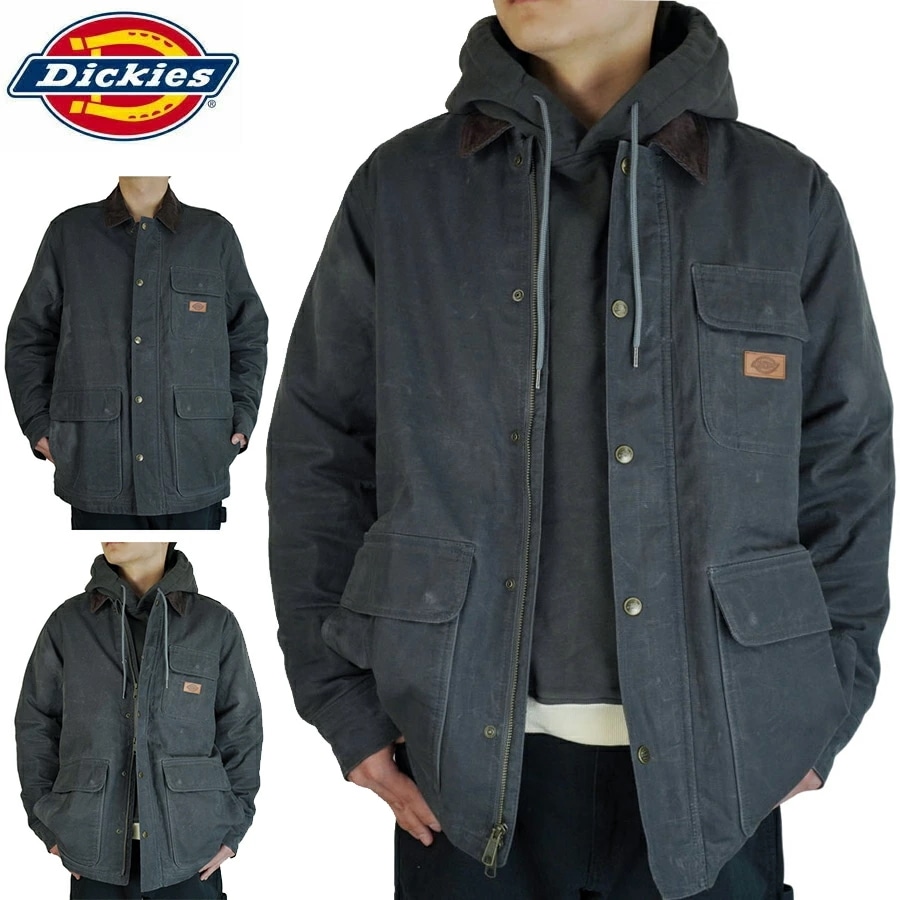 DICKIES ディッキーズメンズ ジャケットワックスド ダック チョアジャケット フランネルライナーWAXED DUCK CHORE JACKETCHARCO