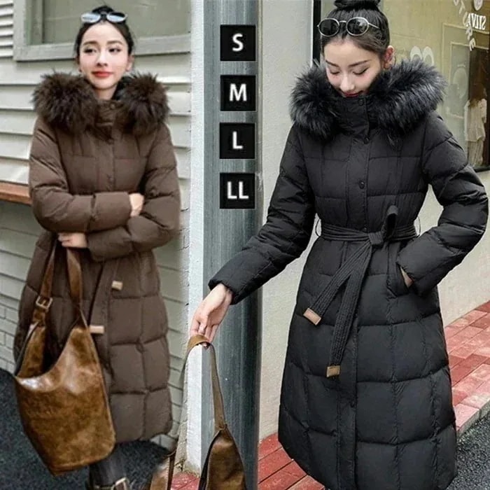 90％ダウン ダウンコート レディース ファー付き ロングコート ダウンジャケット フード付き ハイネックコート 防寒着 おしゃれ 冬 ロング丈 ブラックコート 着痩せ 暖かい 黒 ブラック 無地 あ