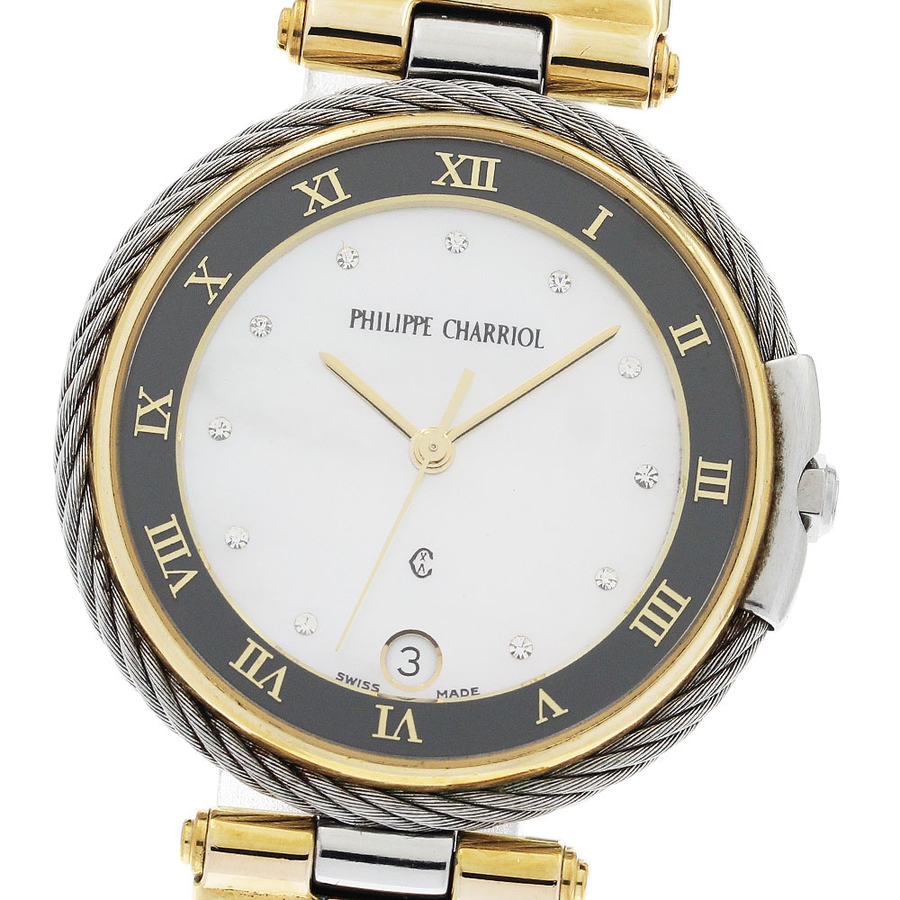 シャリオール CHARRIOL ケルティック デイト クォーツ メンズ _936704【中古】