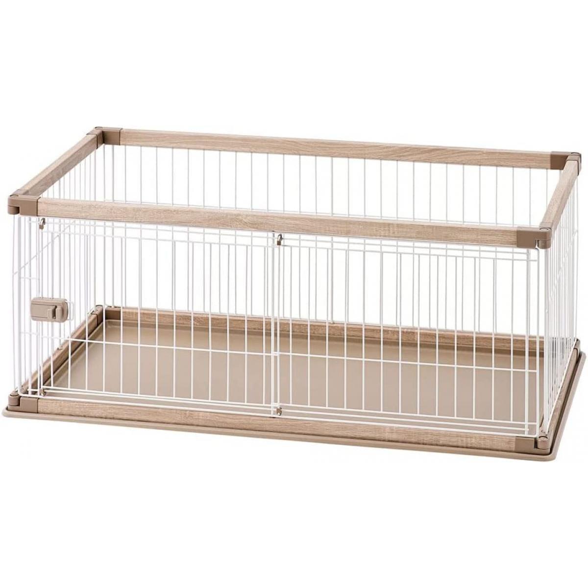【I】【代引不可】アイリスオーヤマ ウッディサークル ライトナチュラル PWSR-1260LV ロータイプ【北海道・沖縄・離島不可】木目調 ケージ 小型犬 中型犬【代引不可