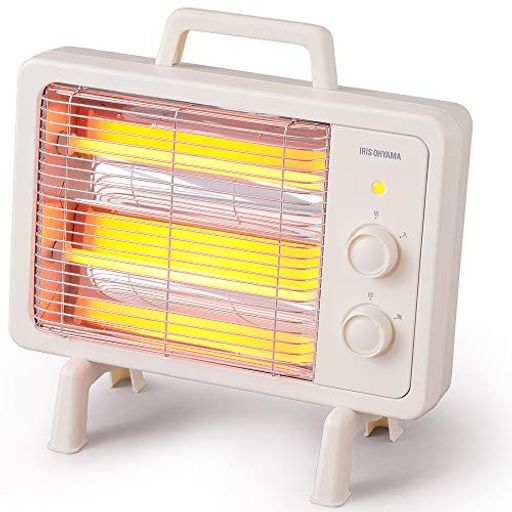電気ストーブ 速暖 転倒時電源OFF 400W/800W 2段階切替 遠赤外線ヒーター IEHD-800 アイボリー