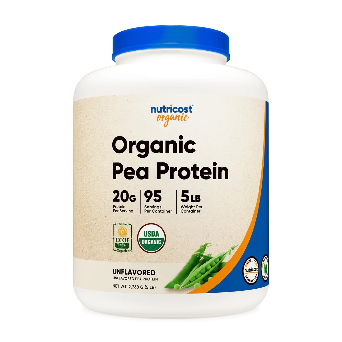 [USA] Nutricost ニュートリコスト Pea Protein Isolate Powder 無味 (Organic) (5 LB)