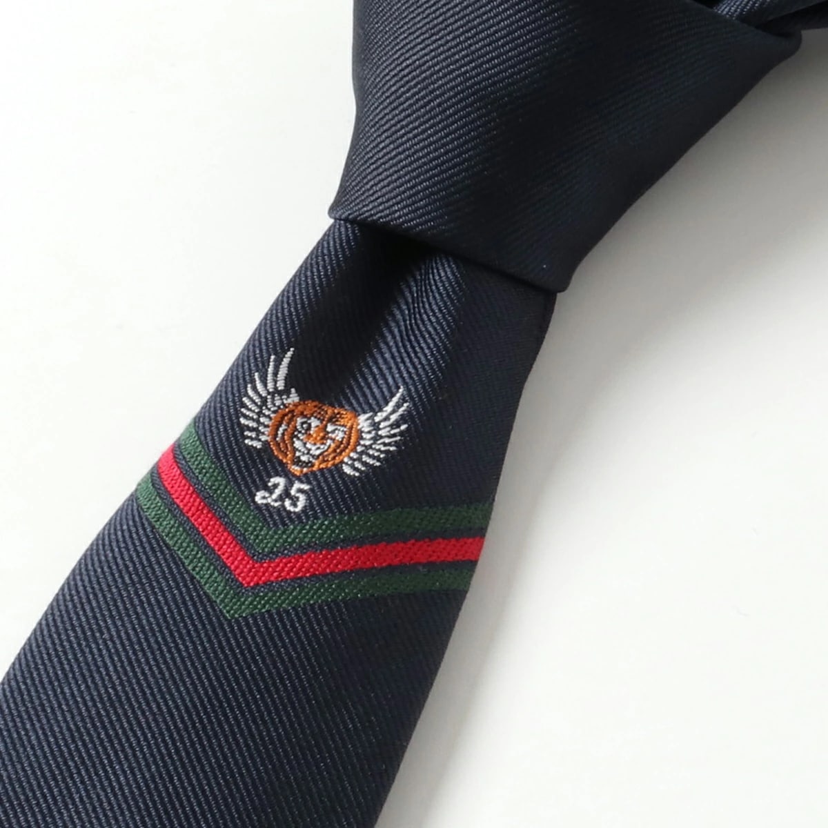 GUCCI グッチ ネクタイ TIGERWINGS 473149 4E002 メンズ シルク ジャガード ウェブライン アニマル タイガー 柄 4000ネクタイ