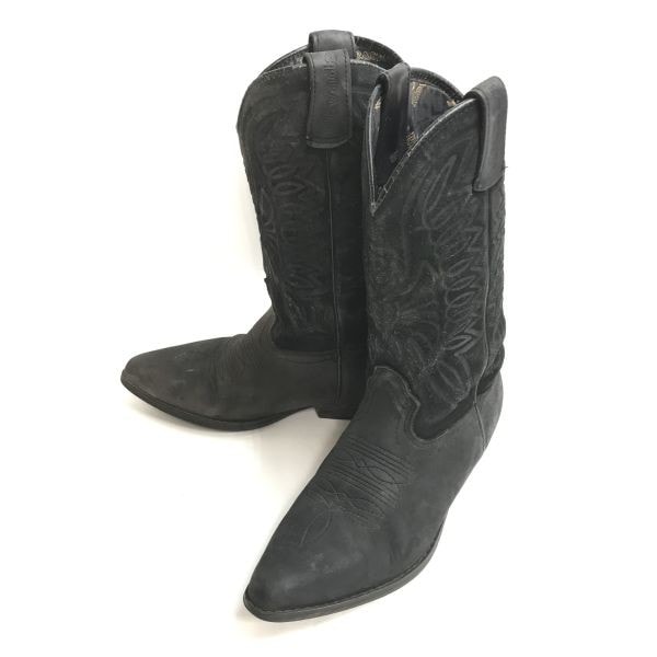NEVADA/ネバダ本革使用/ウエスタン/ペコスブーツ【21.5-22.0-22.5程度/black/黒】Leather/Boots/shoesbWB99-37
