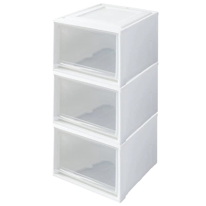 【即納】【3個セット】アイリスオーヤマ 収納ケース 引き出し クローゼット 圧倒的高コスパ 幅39×奥行50×高さ29.7cm ウォークインクローゼット 衣装ケース チェスト 日本製 ホワイト/クリア