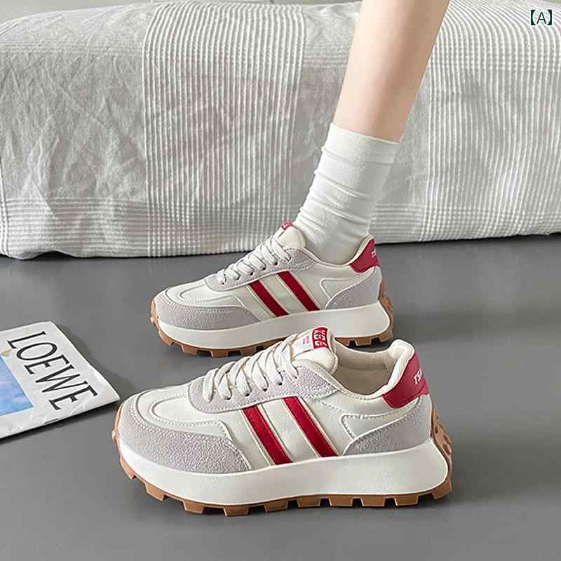 スポーツ シューズ 運動靴 ウンコ 踏みたくる 婦人靴 春 フォレストガンプ スニーカー レディース 軽量 衝撃吸収 ランニング シューズ レッド ホット