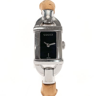 Qoo10] GUCCI 6800L バンブー バングルウォッチ