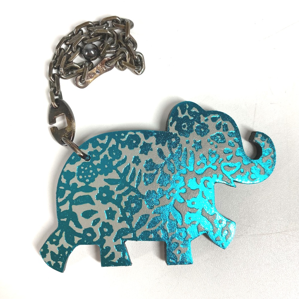 キーホルダー アニマル チェーン バッグチャーム レザー グレー