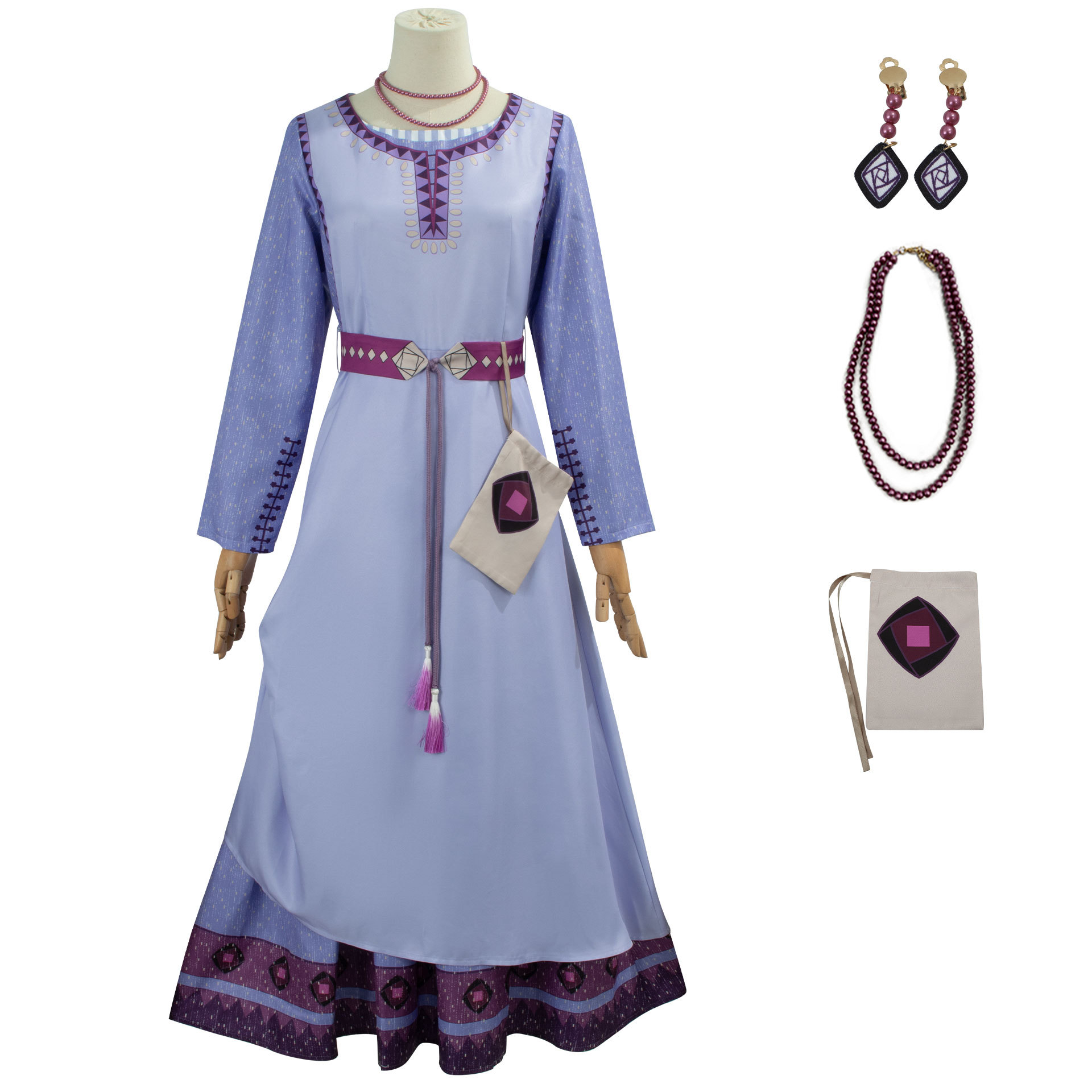 ハロウィン星願アサコスプレ衣装映画Wish Ashaプリンセス舞台衣装大人の子供ワンピースハロウィン衣装