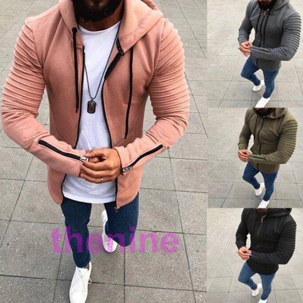 パーカー メンズ トップス ジップアップパーカー フード付き スウェット 長袖 無地 春秋服 ロング トレーナー